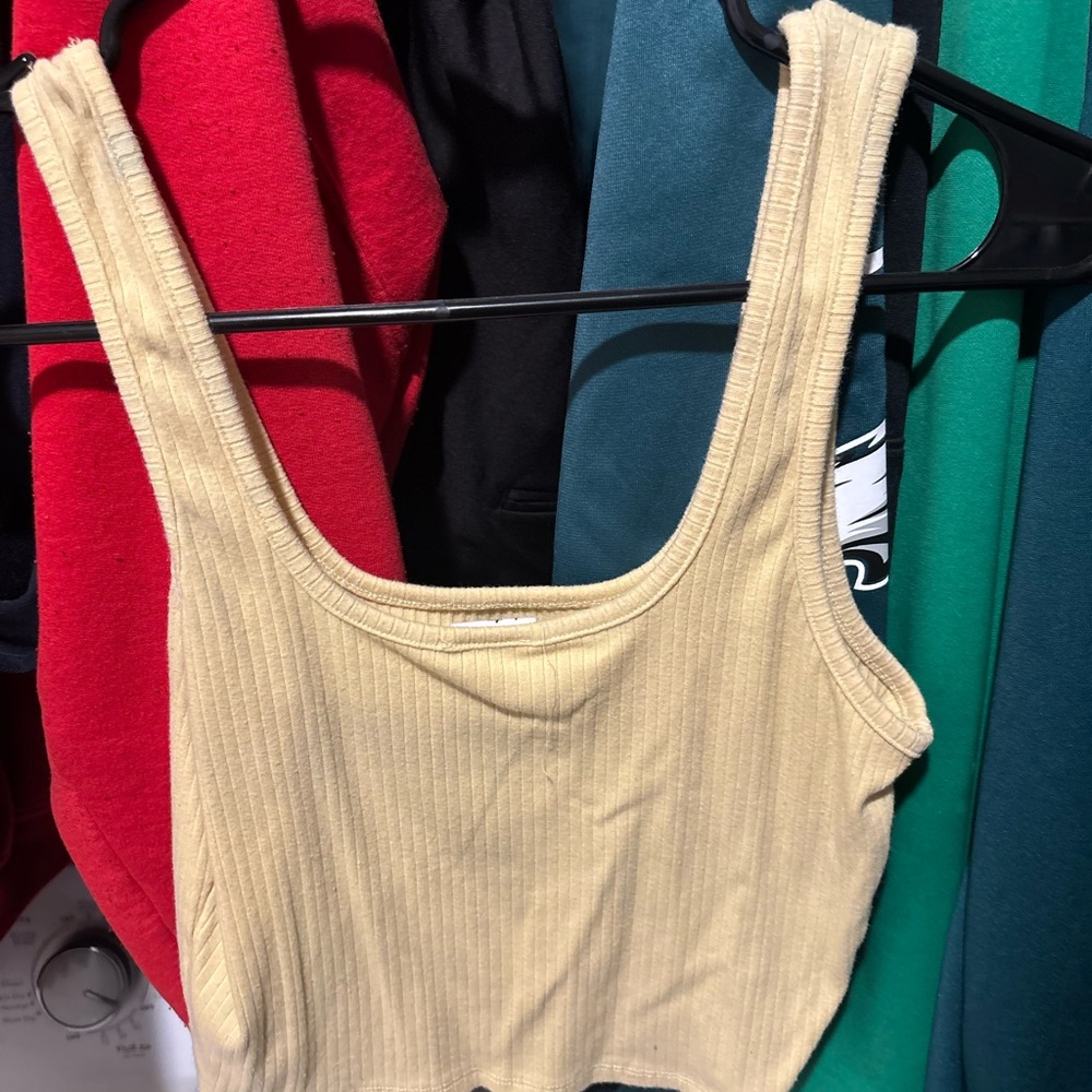 Ribbed Yellow Tank Top
